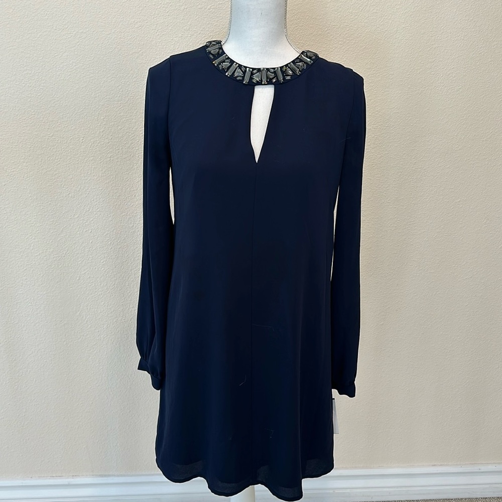 BCBGMaxAzria Jeweled Neckline Dress